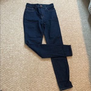 Madewell dark wash skinny jeans